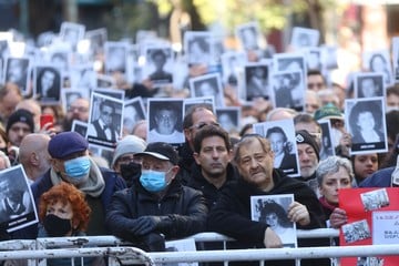 Acto conmemorativo por el 28 aniversario del atentado contra la Asociación Mutual Israelita Argentina (AMIA) en Buenos Aires.